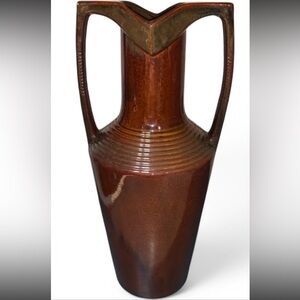 Art Deco Egyptian Revival Ceramic Stoneware Vase 1920s